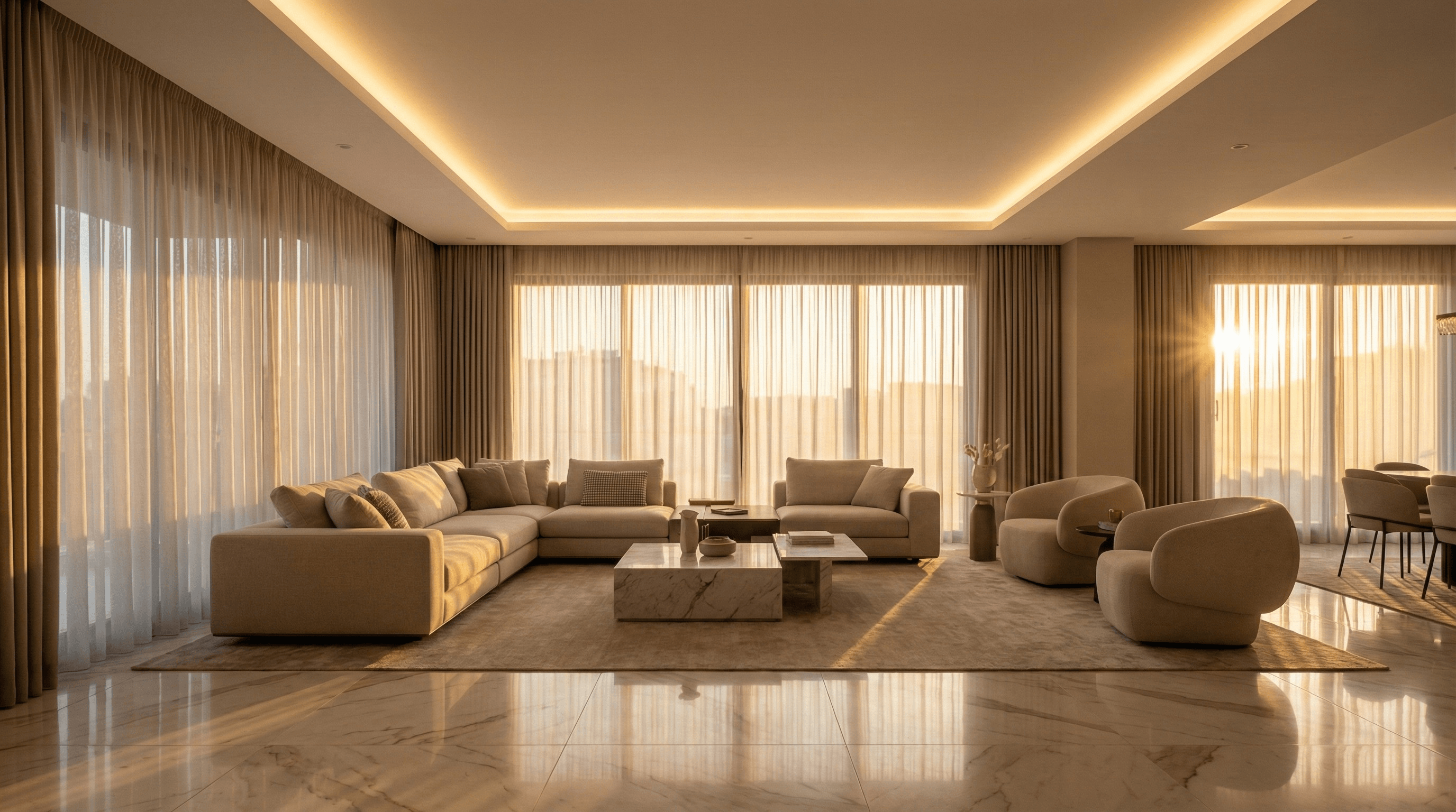 Luxury modern living room interior
